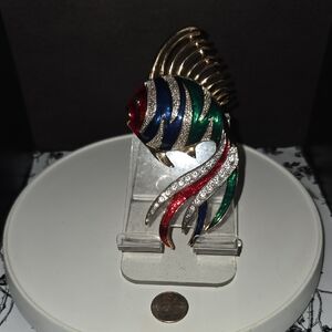 Vibrant Multicolor Fish Brooch